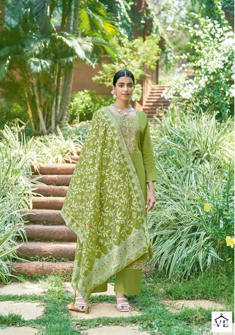 Alok Suits Lakhnavi Touch Jam Cotton Wholesale Fancy Swarovski Work Salwar Suit Catalog — Wholesale Salwar Suits, MPA wholesale from Surat - Gallery Image 3