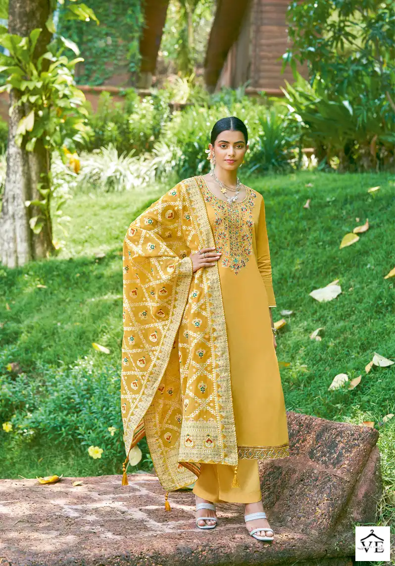 Alok Suits Lakhnavi Touch Jam Cotton Wholesale Fancy Swarovski Work Salwar Suit Catalog — Wholesale Salwar Suits, MPA wholesale from Surat - Gallery Image 4