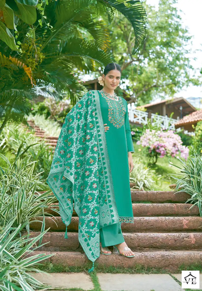 Alok Suits Lakhnavi Touch Jam Cotton Wholesale Fancy Swarovski Work Salwar Suit Catalog — Wholesale Salwar Suits, MPA wholesale from Surat - Gallery Image 5