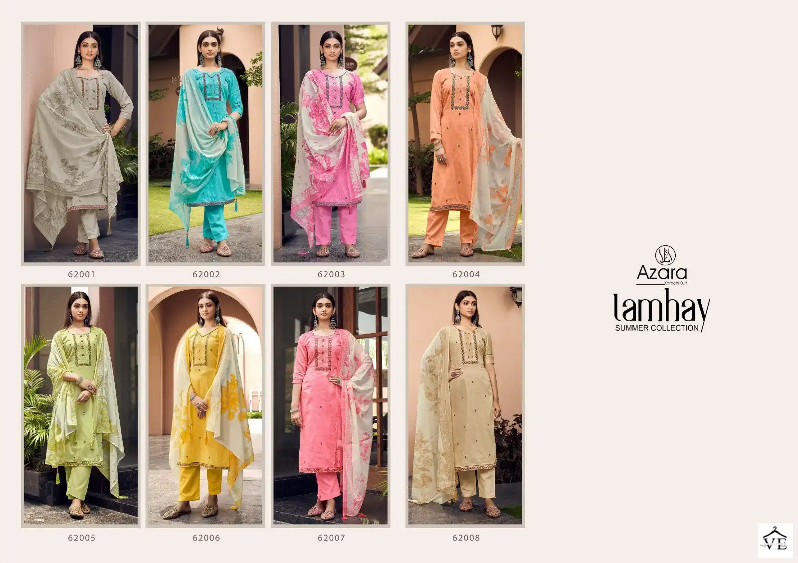 Radhika Fashion Lamhay Jam Cotton Wholesale Fancy Embroidery Work Salwar Suit Catalog — Wholesale Salwar Suits, MPA wholesale from Surat — view 9