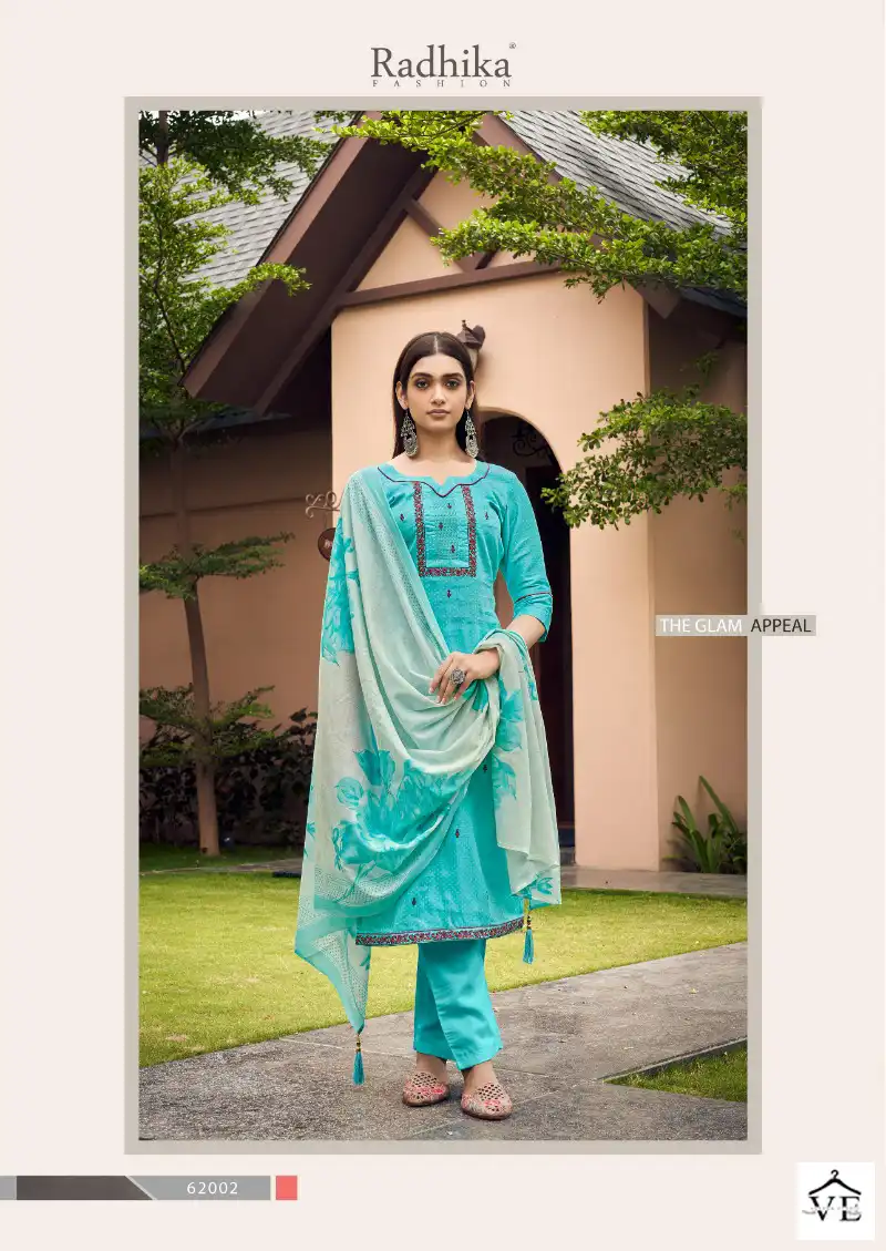 Radhika Fashion Lamhay Jam Cotton Wholesale Fancy Embroidery Work Salwar Suit Catalog — Wholesale Salwar Suits, MPA wholesale from Surat - Gallery Image 3