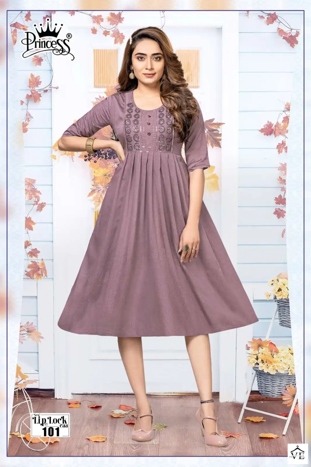 Vardan Ethnic Lip Lock Rayon Wholesale Fancy Frock Style Kurtis Catalog — Wholesale Kurtis, MPA wholesale from Surat - Gallery Image 2