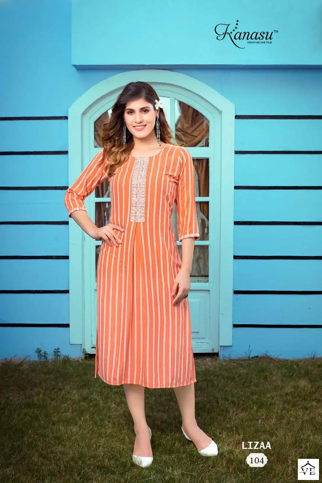 Kanasu Lizaa Heavy Rayon Velvet Lining Wholesale Long Kurtis Catalog — Wholesale Kurtis, MPA wholesale from Surat - Gallery Image 4