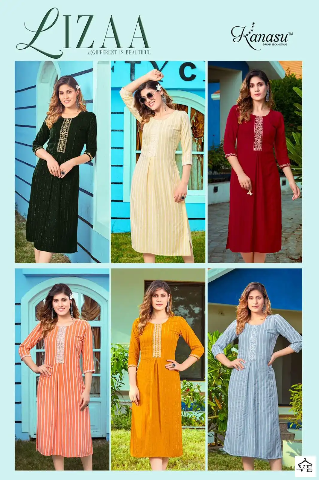 Kanasu Lizaa Heavy Rayon Velvet Lining Wholesale Long Kurtis Catalog — Wholesale Kurtis, MPA wholesale from Surat — view 7
