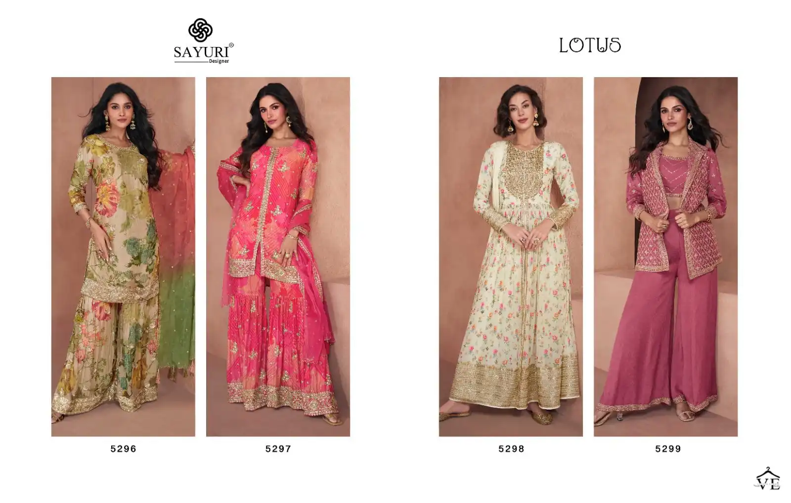 Sayuri Lotus Real Georgette Wholesale Free Size Stitched Suits Catalog — Wholesale Salwar Suits, Sayuri Designer wholesale from Surat — view 5