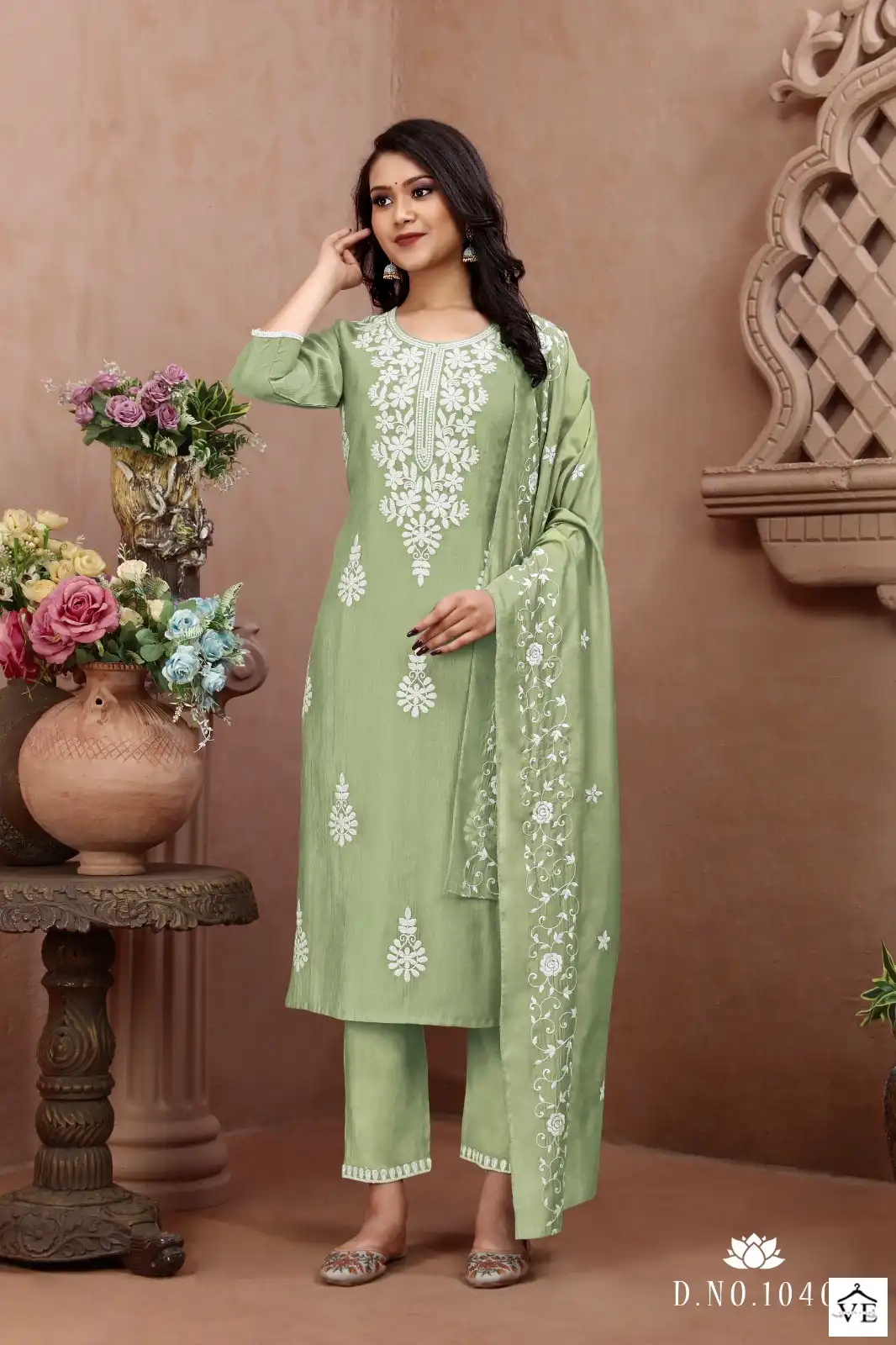 VE Lucknowi Collection Viscose Wholesale Readymade Suits Catalog — Wholesale Salwar Suits, MPA wholesale from Surat - Gallery Image 3