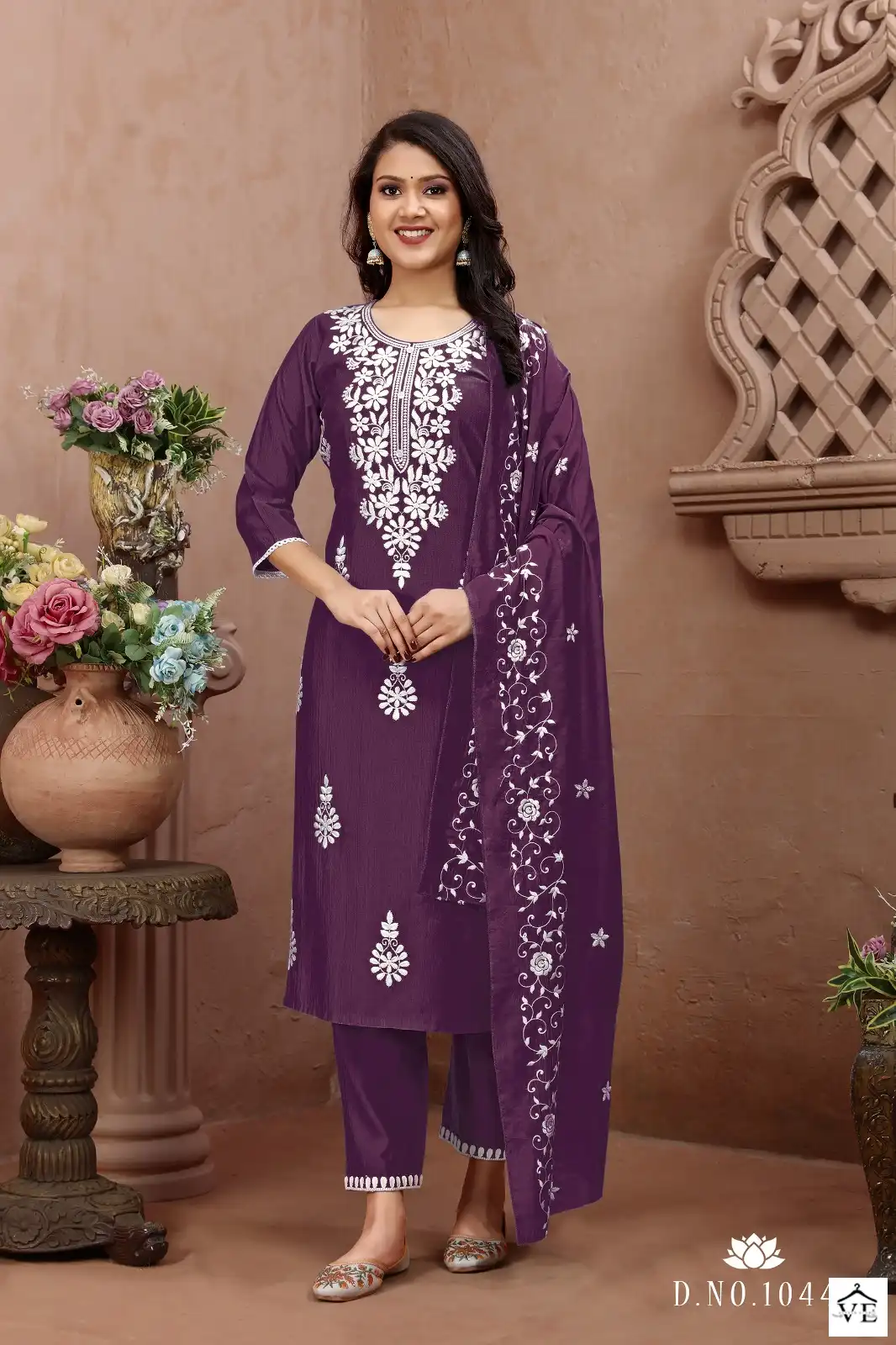 VE Lucknowi Collection Viscose Wholesale Readymade Suits Catalog — Wholesale Salwar Suits, MPA wholesale from Surat - Gallery Image 4
