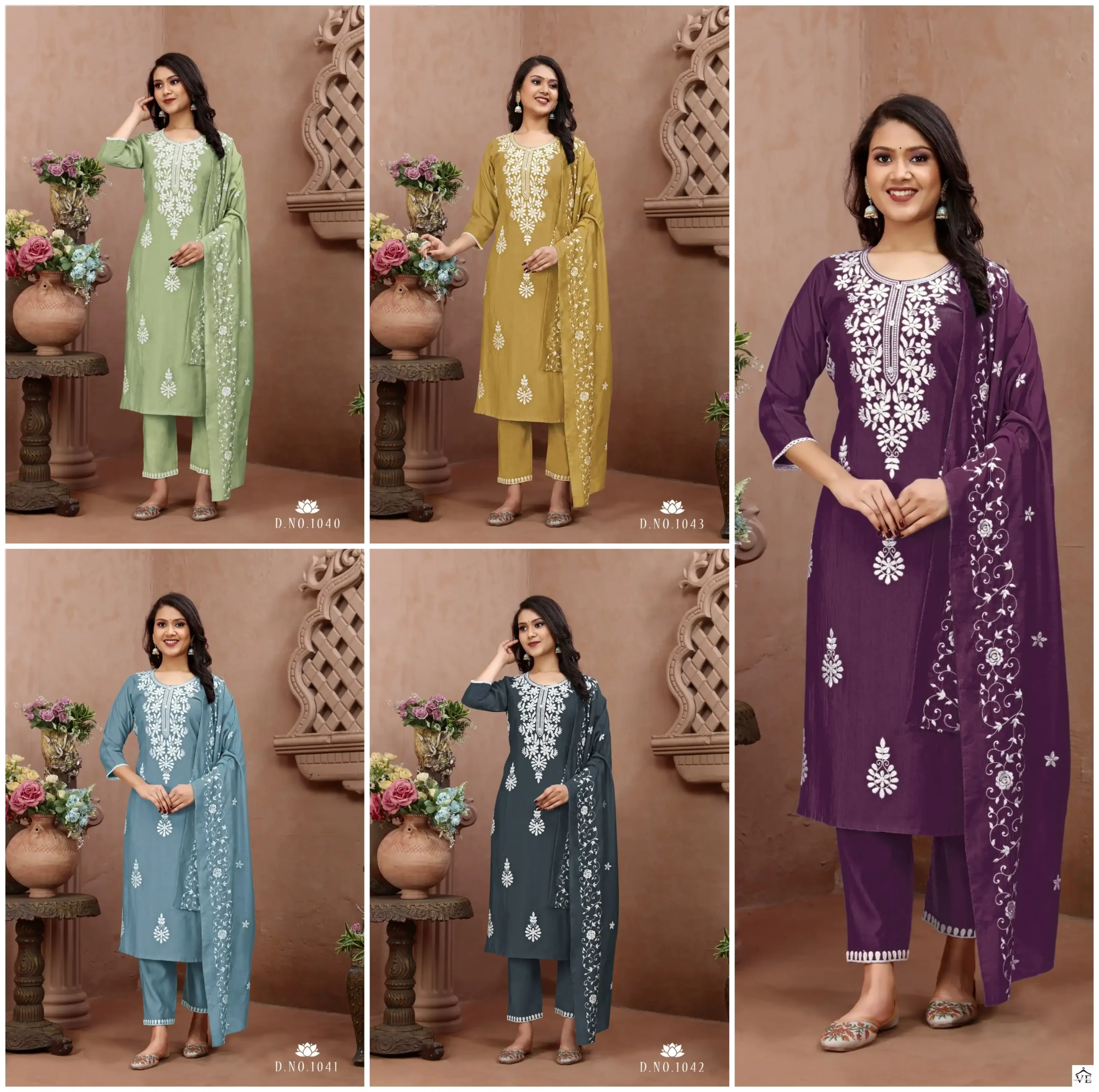 VE Lucknowi Collection Viscose Wholesale Readymade Suits Catalog — Wholesale Salwar Suits, MPA wholesale from Surat — view 6