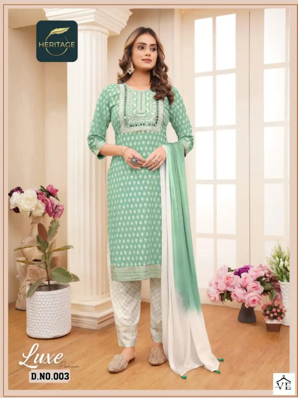 Heritage Luxe Premium Rayon Wholesale Readymade Suit Catalog — Wholesale Salwar Suits, MPA wholesale from Surat - Gallery Image 4
