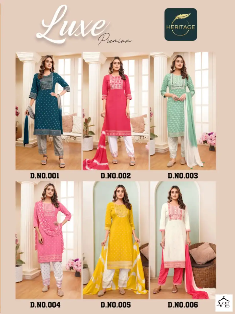 Heritage Luxe Premium Rayon Wholesale Readymade Suit Catalog — Wholesale Salwar Suits, MPA wholesale from Surat — view 7