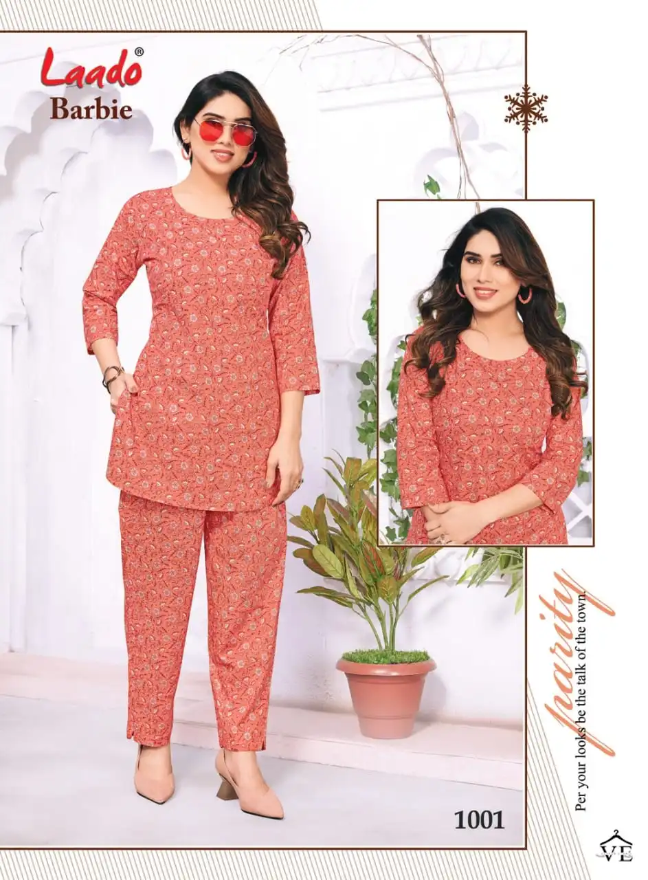 Laado Barbie Vol 1 Pure Cotton Wholesale Kurti With Pant Co-Ord Set Catalog — Wholesale Kurtis, MPA wholesale from Surat - Gallery Image 2