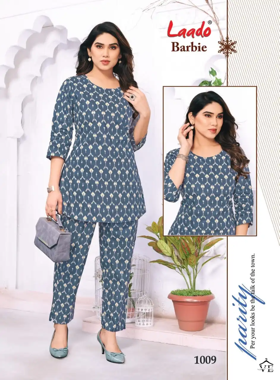Laado Barbie Vol 1 Pure Cotton Wholesale Kurti With Pant Co-Ord Set Catalog — Wholesale Kurtis, MPA wholesale from Surat - Gallery Image 10