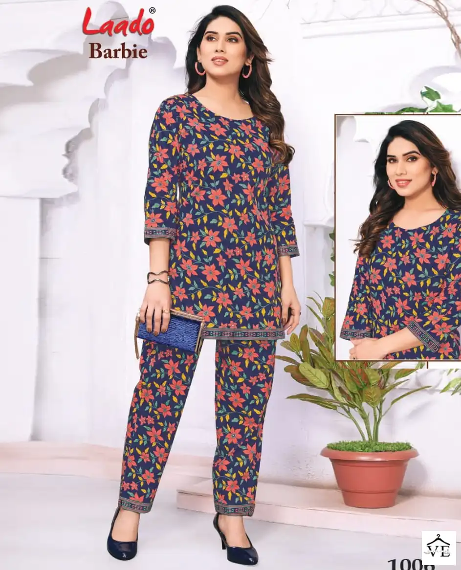 Laado Barbie Vol 1 Pure Cotton Wholesale Kurti With Pant Co-Ord Set Catalog — Wholesale Kurtis, MPA wholesale from Surat — view 1