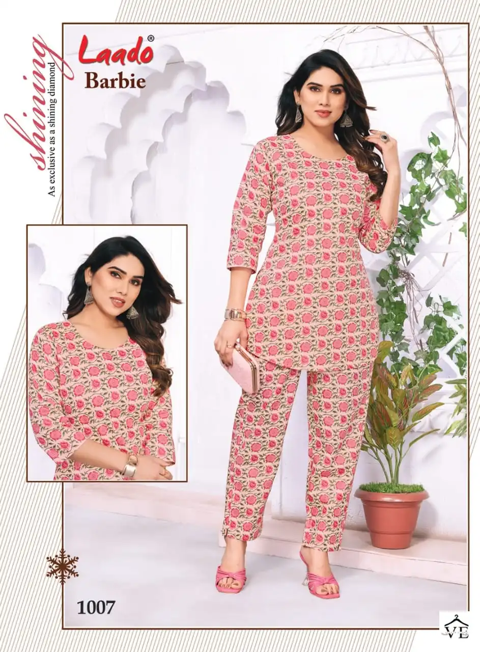 Laado Barbie Vol 1 Pure Cotton Wholesale Kurti With Pant Co-Ord Set Catalog — Wholesale Kurtis, MPA wholesale from Surat - Gallery Image 7