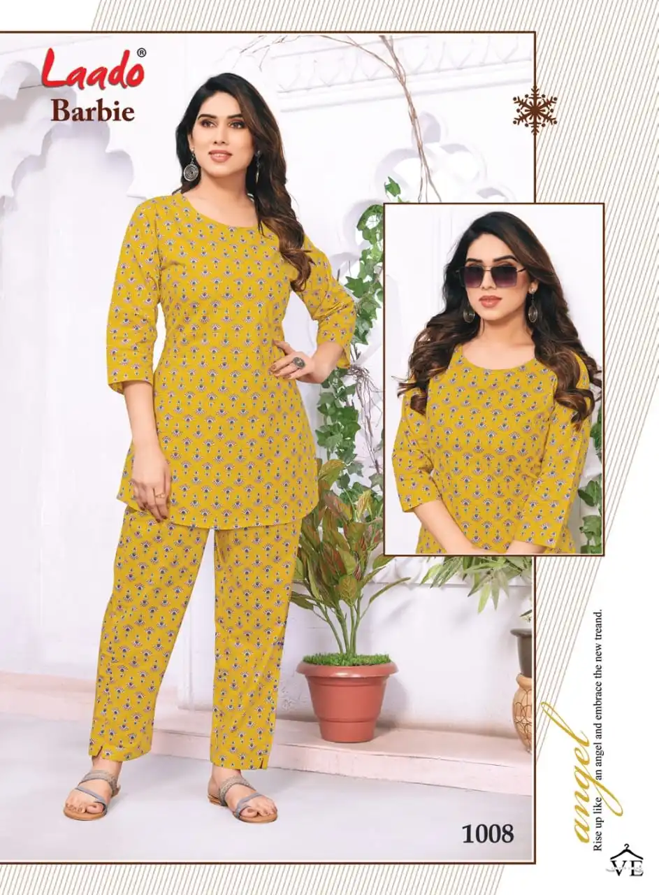 Laado Barbie Vol 1 Pure Cotton Wholesale Kurti With Pant Co-Ord Set Catalog — Wholesale Kurtis, MPA wholesale from Surat - Gallery Image 8
