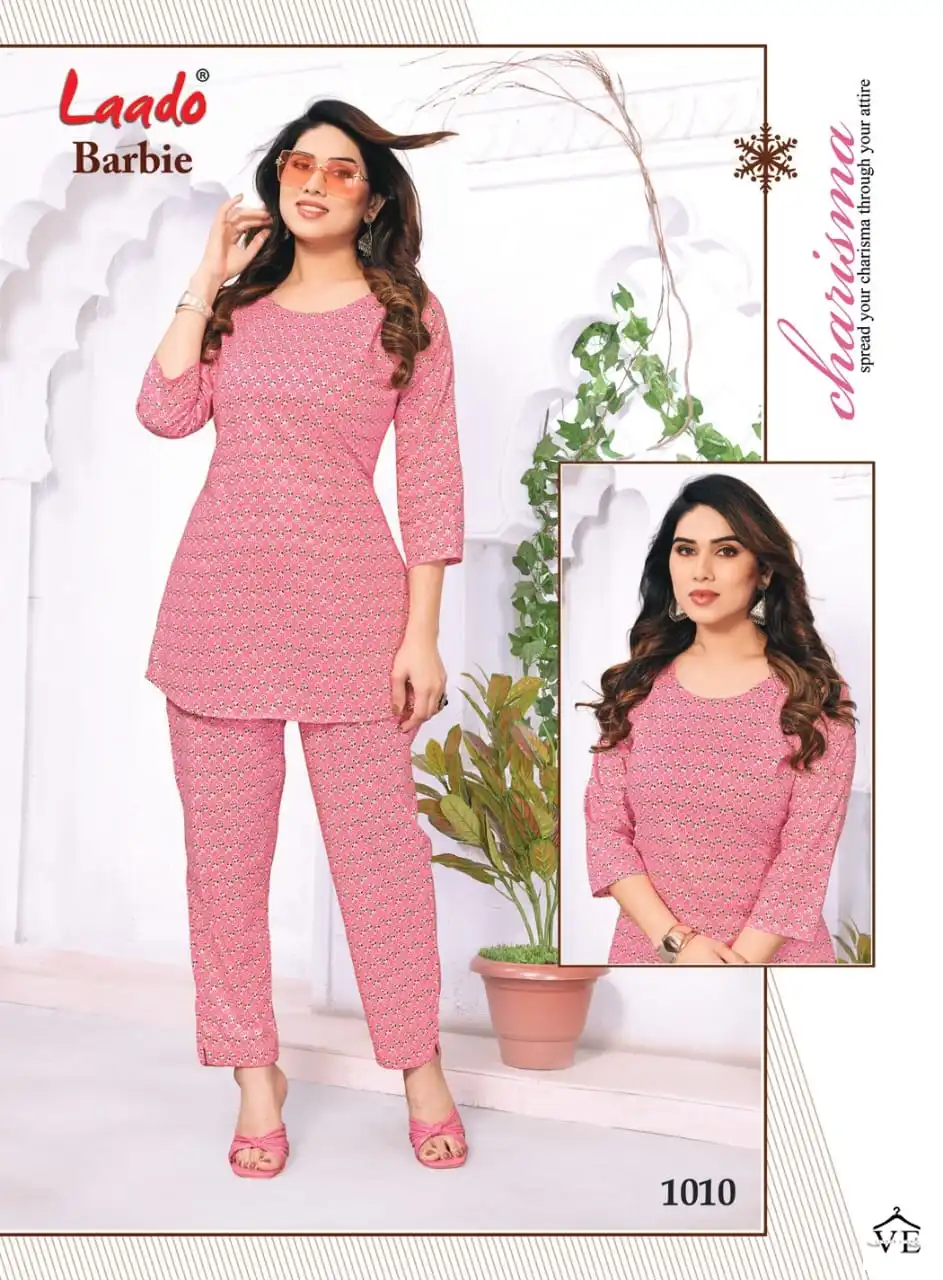 Laado Barbie Vol 1 Pure Cotton Wholesale Kurti With Pant Co-Ord Set Catalog — Wholesale Kurtis, MPA wholesale from Surat - Gallery Image 9