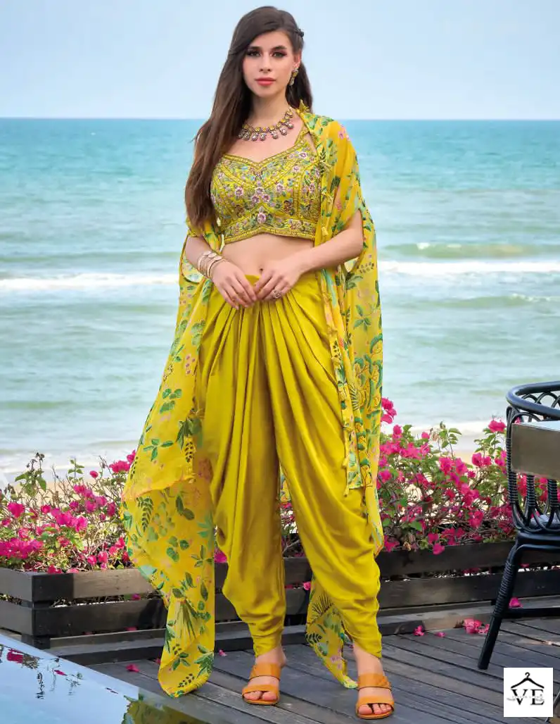 Zaveri Liana Heavy Satin Silk Wholesale Indo Western Catalog — Wholesale Salwar Suits, MPA wholesale from Surat — view 1