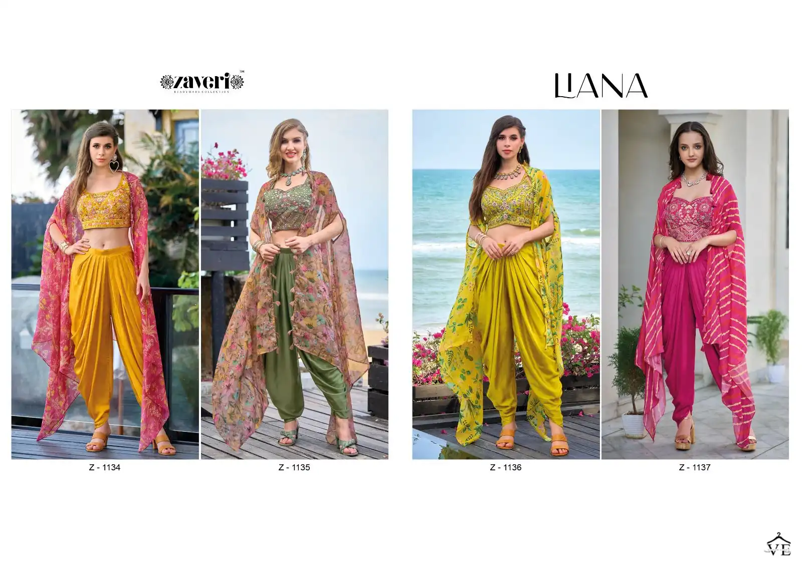 Zaveri Liana Heavy Satin Silk Wholesale Indo Western Catalog — Wholesale Salwar Suits, MPA wholesale from Surat — view 5