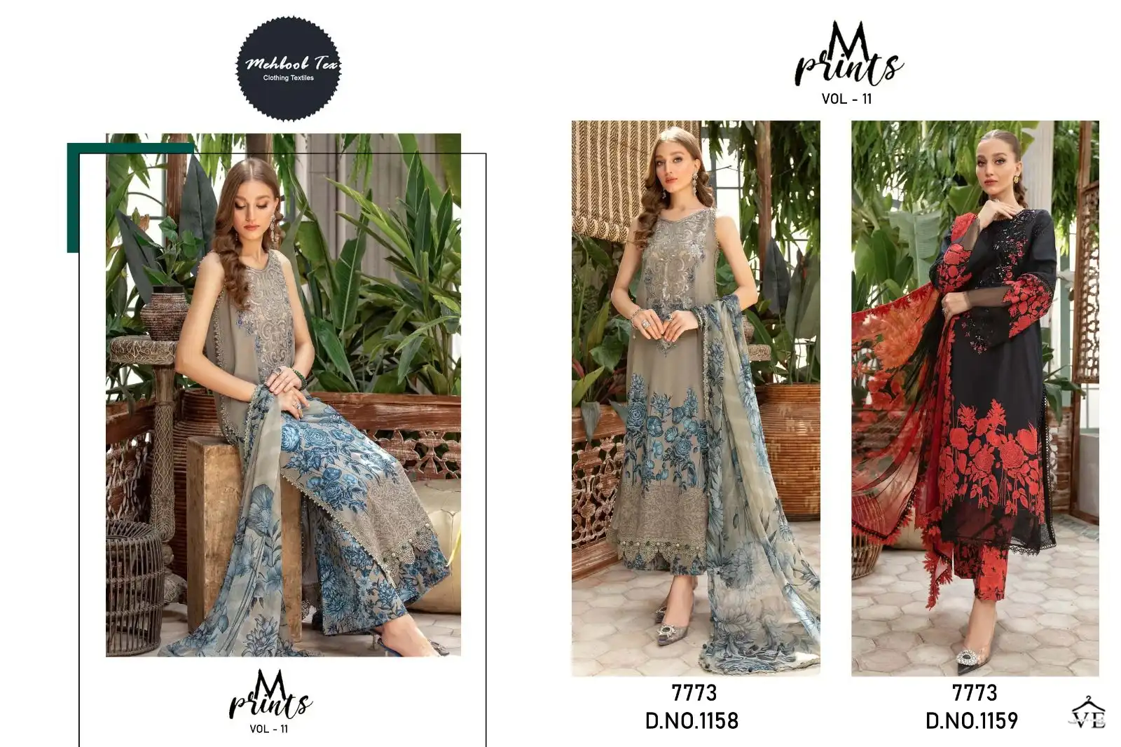 Mehboob Tex M Print Spring Summer-Vol 11 Pure Cotton Wholesale Pakistani Suit Catalog — Wholesale Salwar Suits, MPA wholesale from Surat — view 10