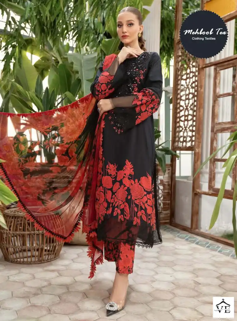 Mehboob Tex M Print Spring Summer-Vol 11 Pure Cotton Wholesale Pakistani Suit Catalog — Wholesale Salwar Suits, MPA wholesale from Surat - Gallery Image 5