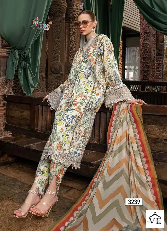 Shree Fabs M Prints Lawn Collection 23 Cotton Wholesale Pakistani Salwar Suit Catalog — Wholesale Salwar Suits, MPA wholesale from Surat - Gallery Image 4