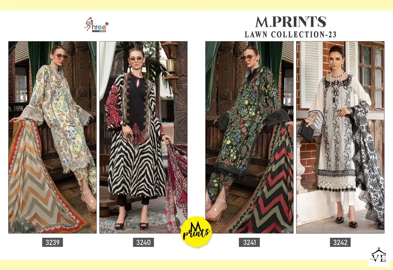 Shree Fabs M Prints Lawn Collection 23 Cotton Wholesale Pakistani Salwar Suit Catalog — Wholesale Salwar Suits, MPA wholesale from Surat — view 5