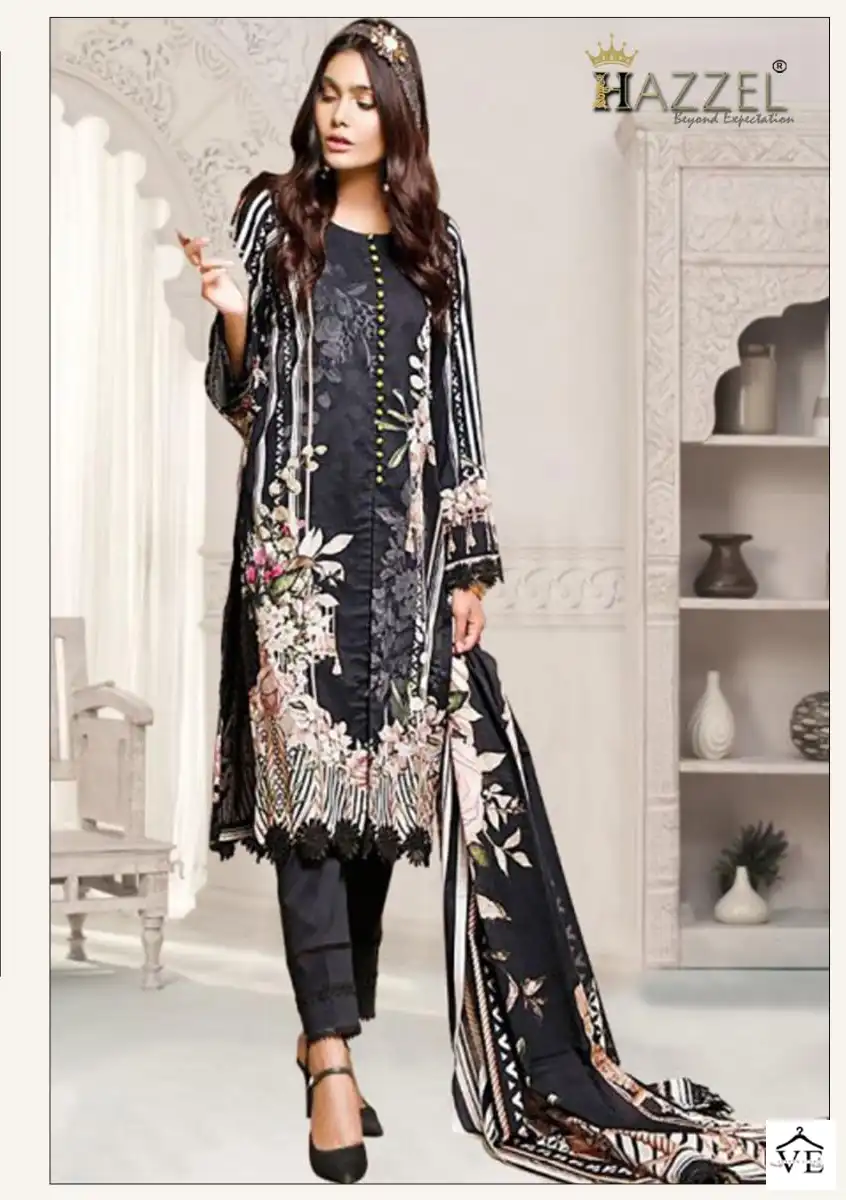 Hazzel Mahgul Colours Lawn Cotton Wholesale Pakistani Suits Catalog — Wholesale Salwar Suits, MPA wholesale from Surat - Gallery Image 3