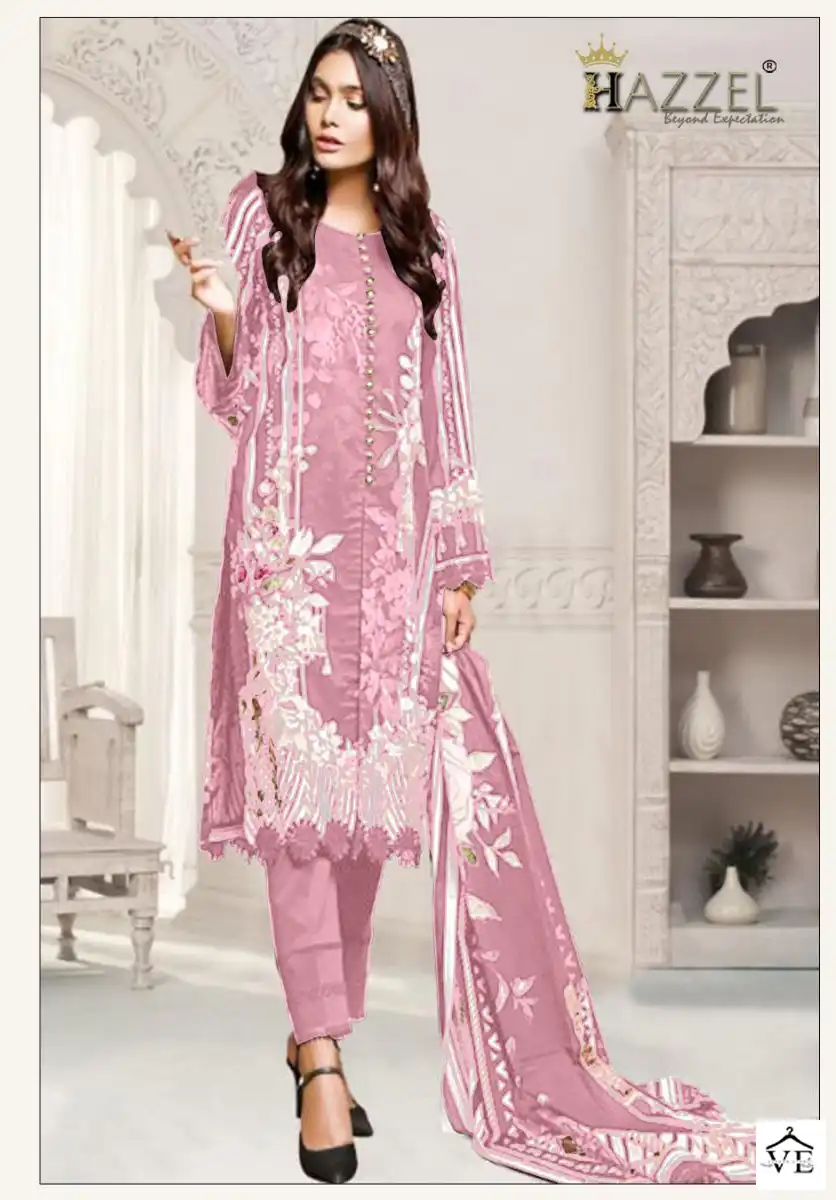 Hazzel Mahgul Colours Lawn Cotton Wholesale Pakistani Suits Catalog — Wholesale Salwar Suits, MPA wholesale from Surat - Gallery Image 5