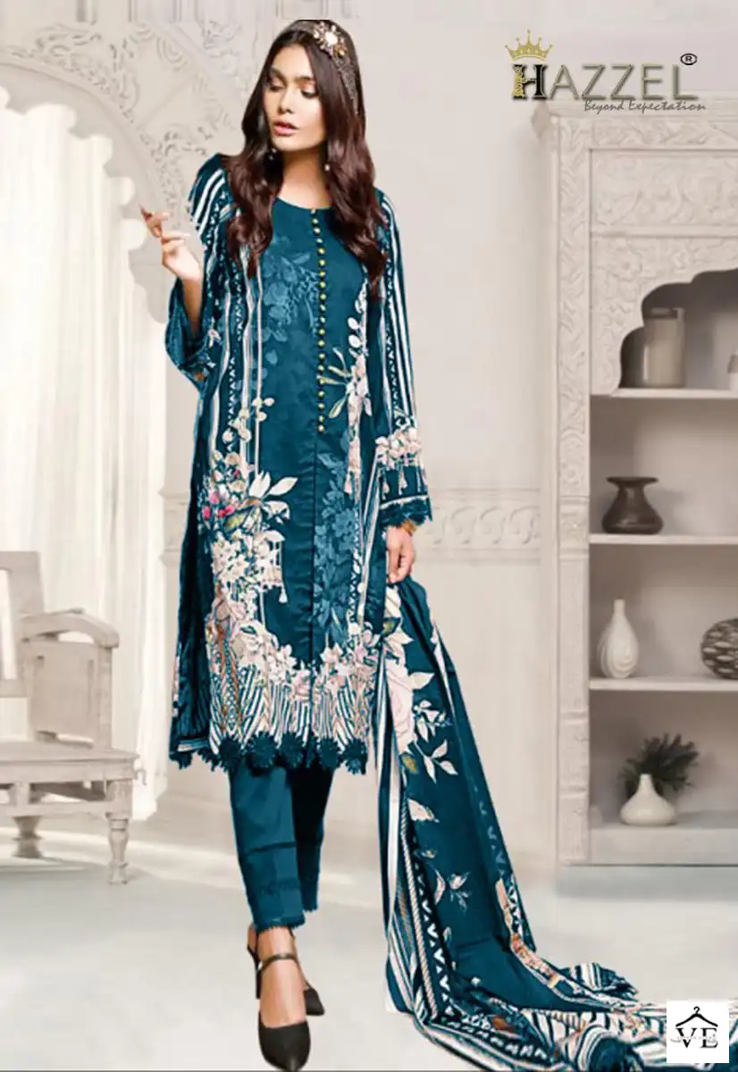Hazzel Mahgul Colours Lawn Cotton Wholesale Pakistani Suits Catalog — Wholesale Salwar Suits, MPA wholesale from Surat — view 1