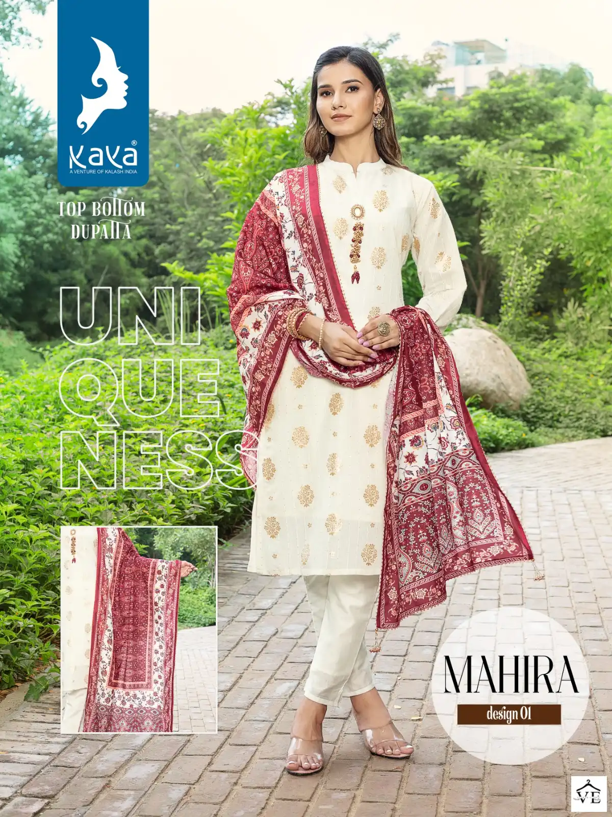Kaya Mahira Chanderi Jacquard Wholesale Readymade Suits Catalog — Wholesale Salwar Suits, MPA wholesale from Surat - Gallery Image 2