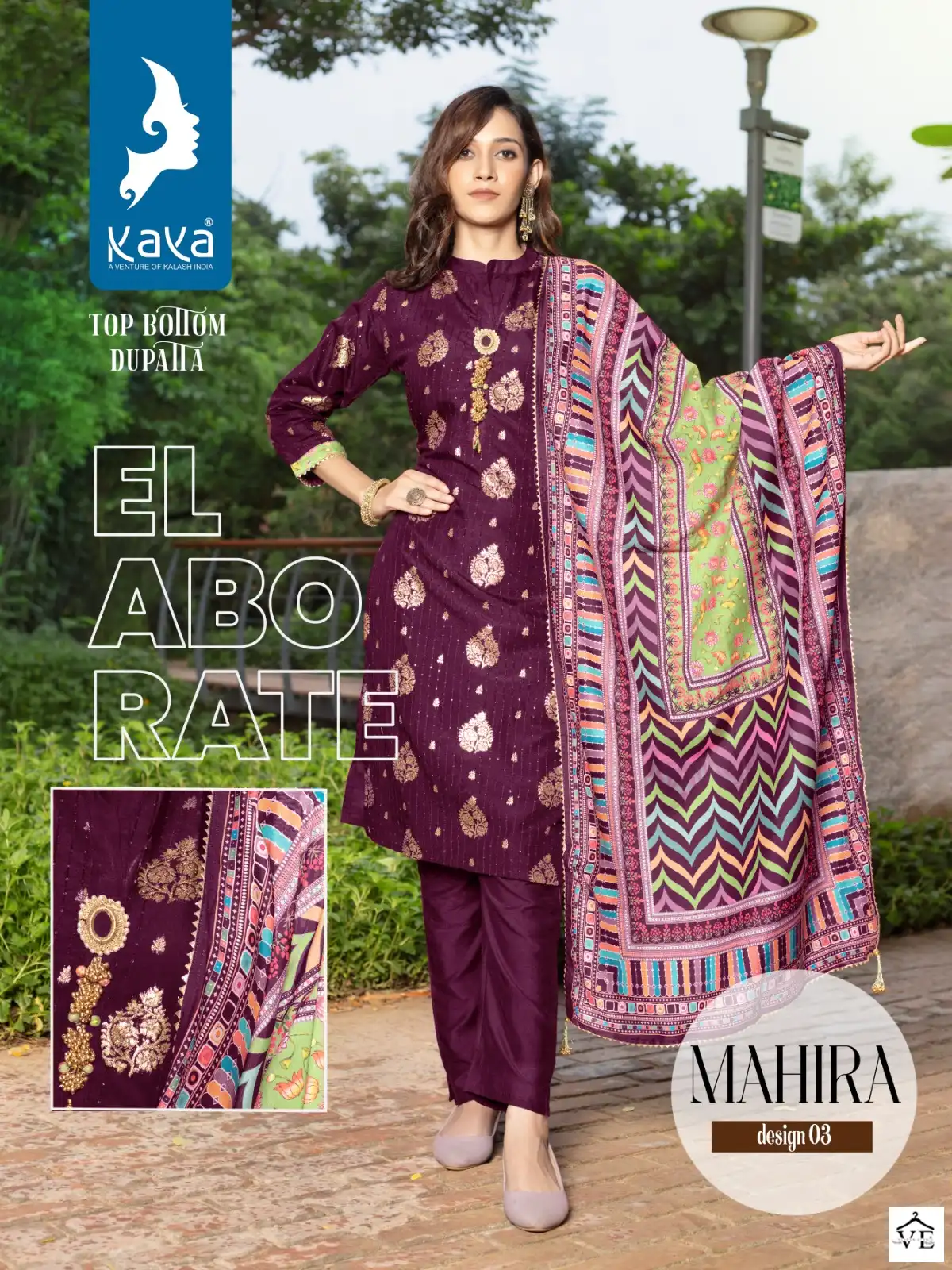 Kaya Mahira Chanderi Jacquard Wholesale Readymade Suits Catalog — Wholesale Salwar Suits, MPA wholesale from Surat - Gallery Image 3