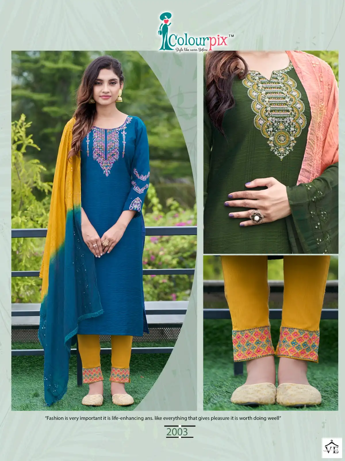 Colourpix Manohari Vol 2 Heavy Nailone Viscose Wholesale Designer Readymade Salwar Suit Catalog — Wholesale Salwar Suits, MPA wholesale from Surat — view 3