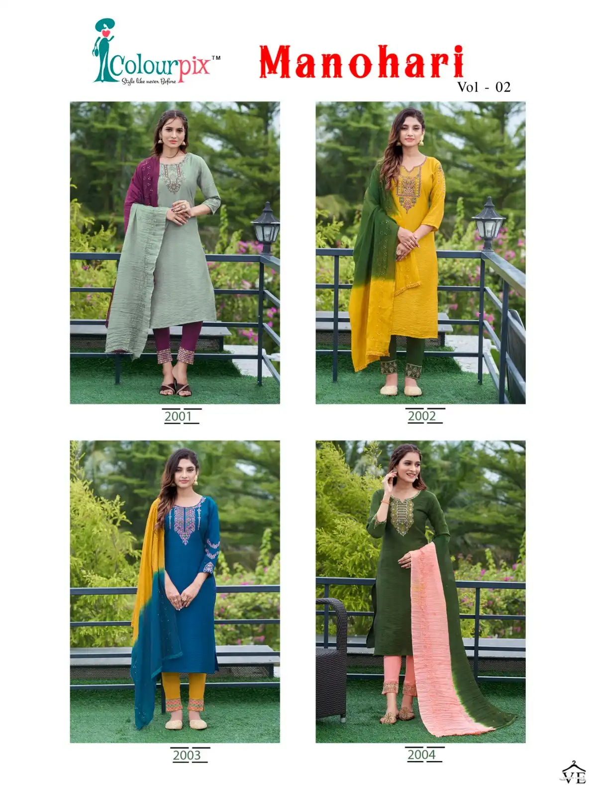 Colourpix Manohari Vol 2 Heavy Nailone Viscose Wholesale Designer Readymade Salwar Suit Catalog — Wholesale Salwar Suits, MPA wholesale from Surat — view 5