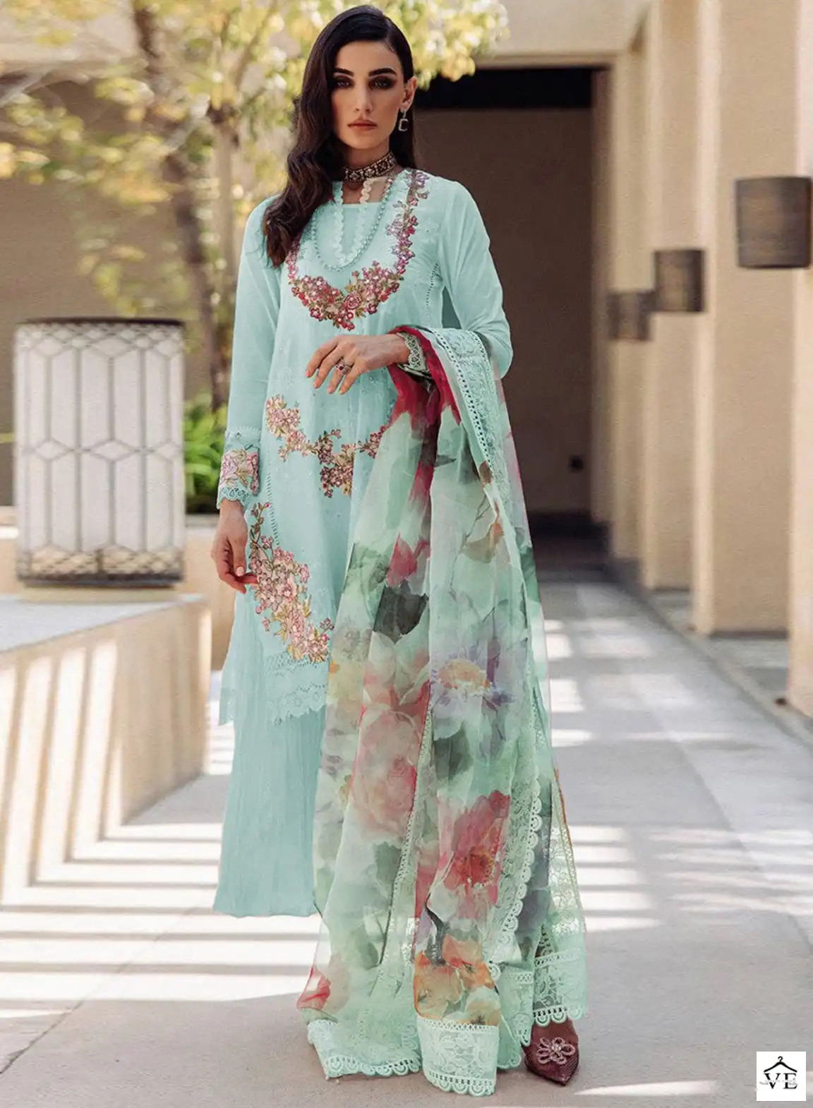 Dinsaa Maria B Vol-2 Colour's Pure Cotton Wholesale Pakistani Suit Catalog — Wholesale Salwar Suits, MPA wholesale from Surat — view 1