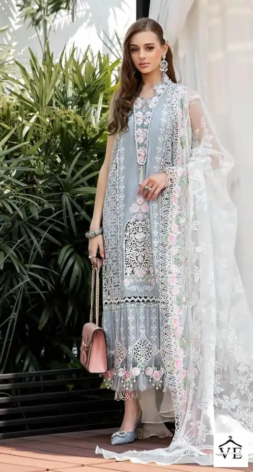 Deepsy Maria B Embroidered Lawn Pure Cambric Cotton Wholesale Pakistani Suit Catalog — Wholesale Salwar Suits, MPA wholesale from Surat - Gallery Image 2