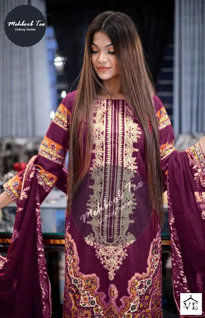 Mehboob Tex Maria B Lawn Collection 2023 Vol-01 Pure Cotton Wholesale Pakistani Suit Catalog — Wholesale Salwar Suits, MPA wholesale from Surat - Gallery Image 9
