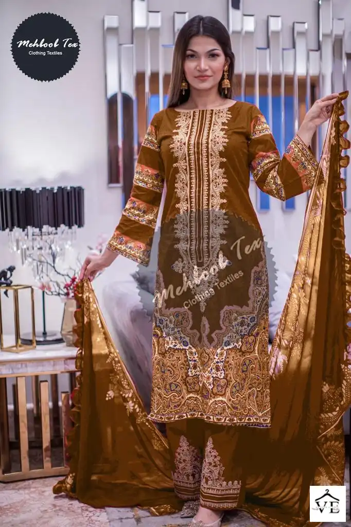 Mehboob Tex Maria B Lawn Collection 2023 Vol-01 Pure Cotton Wholesale Pakistani Suit Catalog — Wholesale Salwar Suits, MPA wholesale from Surat - Gallery Image 12