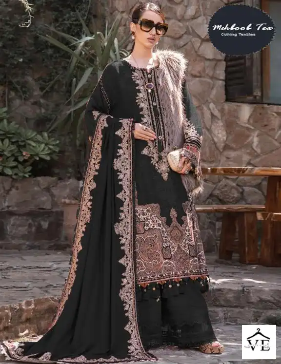 Mehboob Tex Maria B Lawn Collection 2023 Vol-01 Pure Cotton Wholesale Pakistani Suit Catalog — Wholesale Salwar Suits, MPA wholesale from Surat - Gallery Image 3