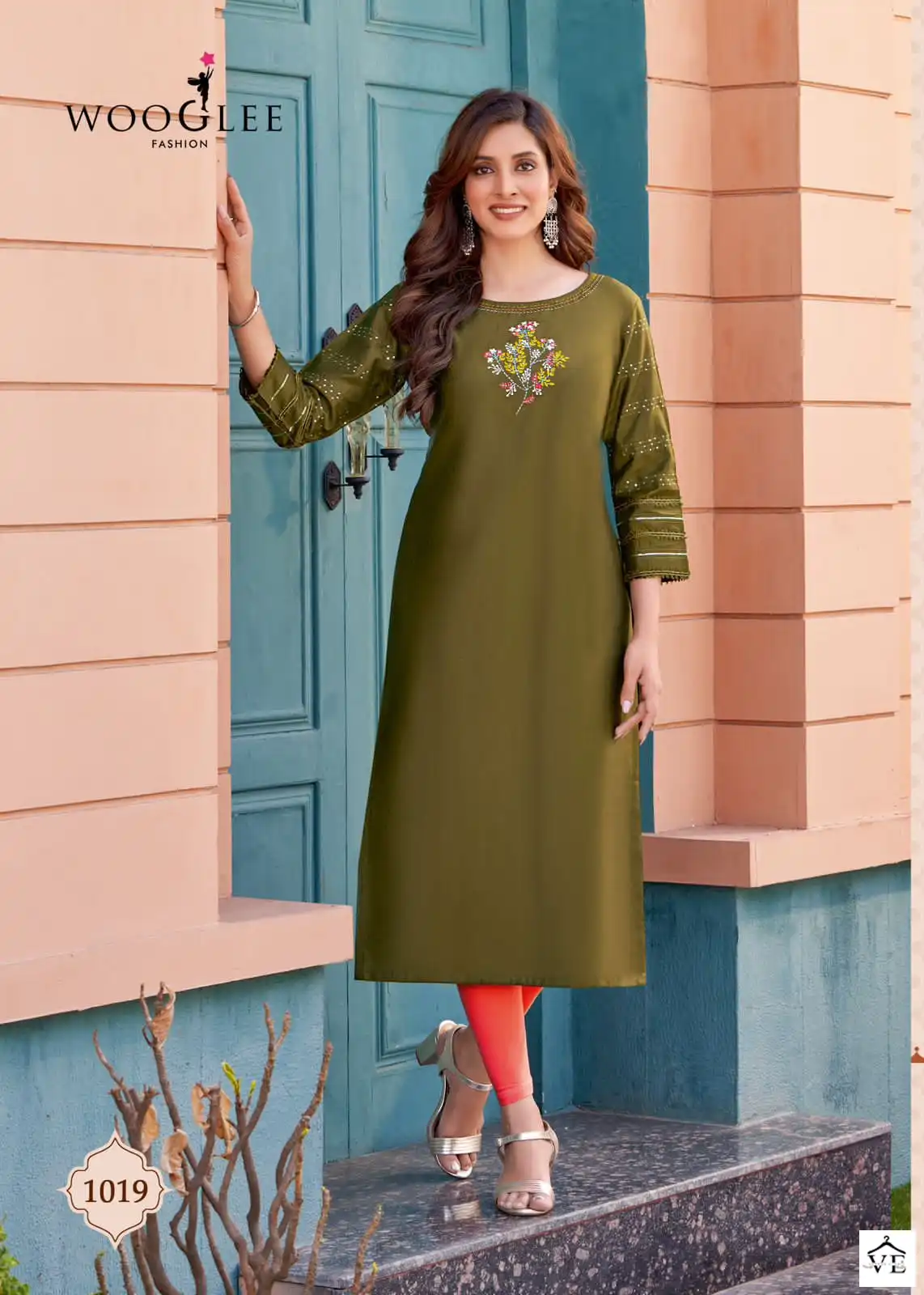 Wooglee Maryam Vol 2 Viscose Wholesale Kurti Catalog — Wholesale Kurtis, MPA wholesale from Surat - Gallery Image 5
