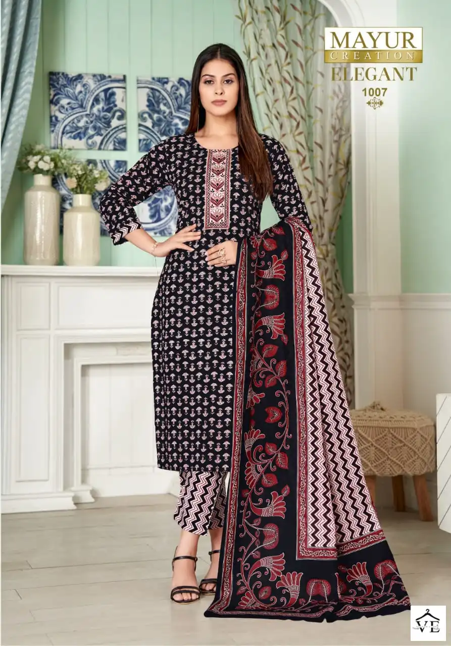 Mayur Creation Elegant Vol 1 Cotton Wholesale Readymade Salwar Suit Catalog — Wholesale Salwar Suits, Mayur Dress wholesale from Surat - Gallery Image 6