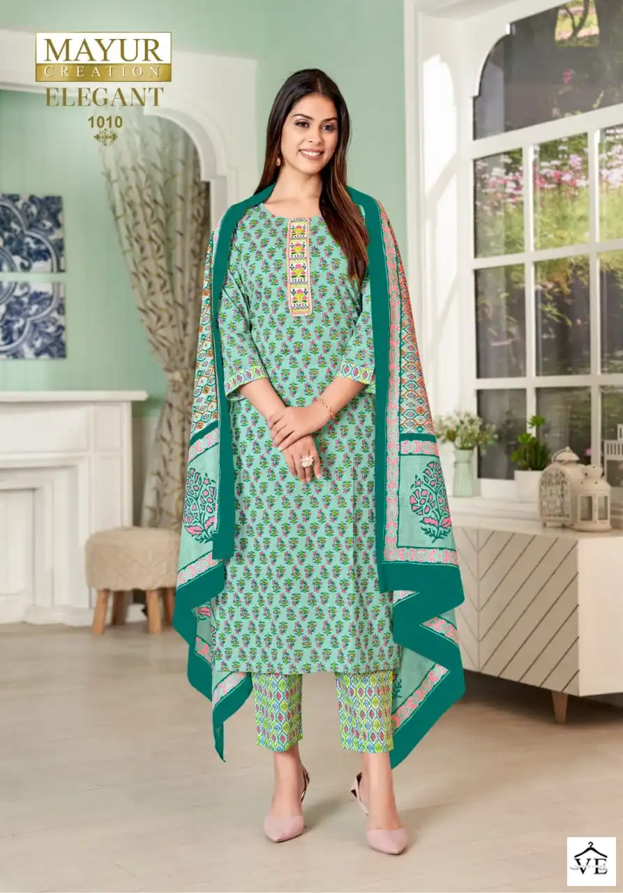 Mayur Creation Elegant Vol 1 Cotton Wholesale Readymade Salwar Suit Catalog — Wholesale Salwar Suits, Mayur Dress wholesale from Surat - Gallery Image 7