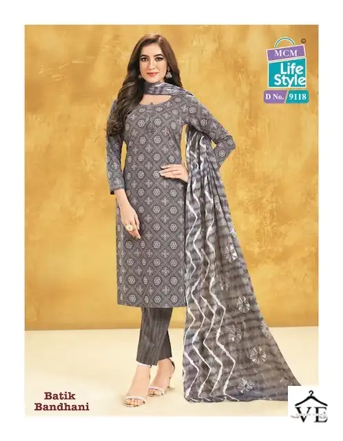 Mcm Lifestyle Batik Bandhni Special Cambric Cotton Wholesale Readymade Suits Catalog - Image 9