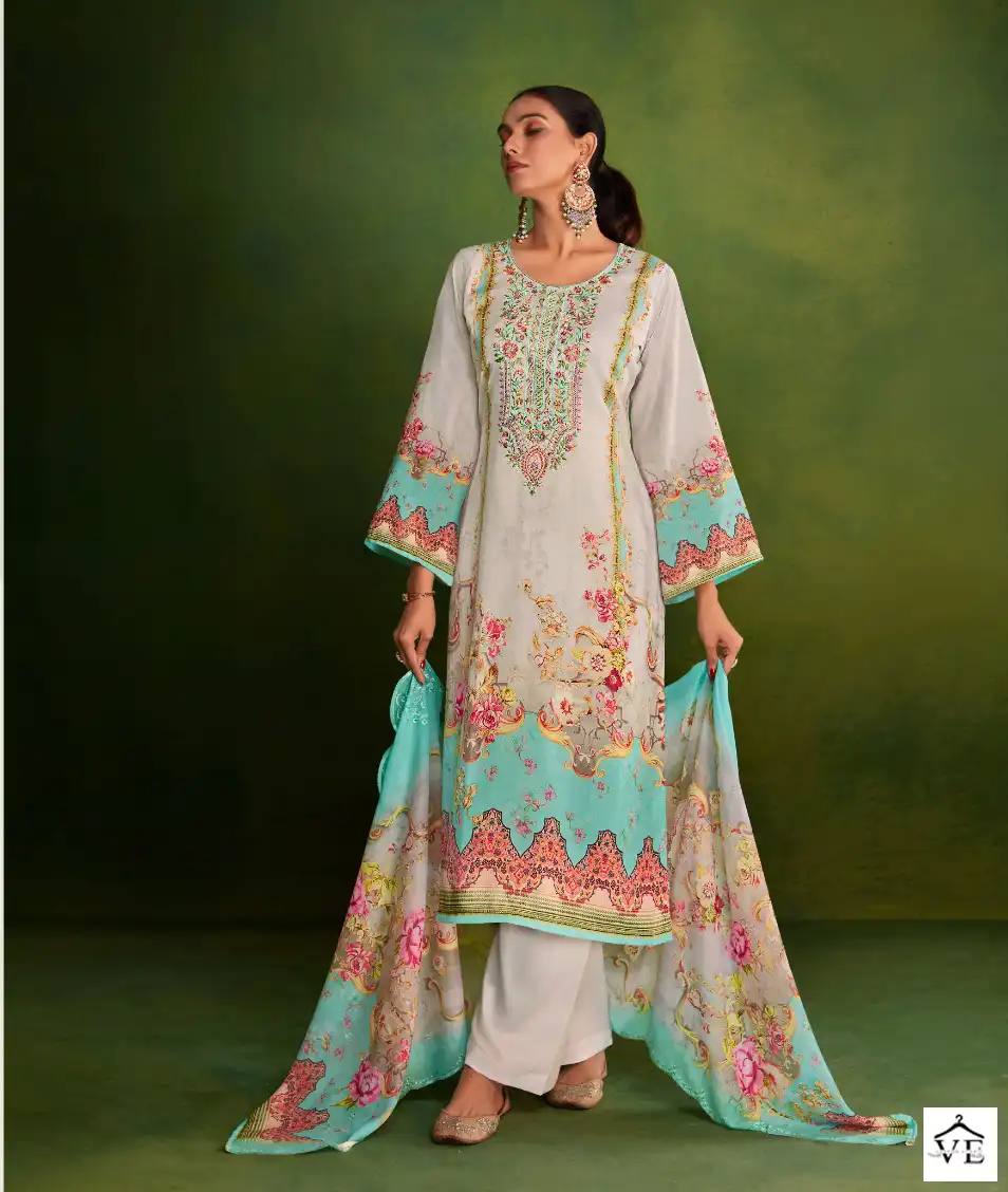 Alok Suits Mehfuza 100% Pure Cotton Wholesale Salwar Suit Catalog — Wholesale Salwar Suits, MPA wholesale from Surat - Gallery Image 4