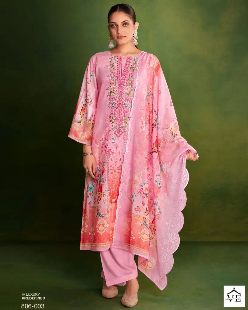 Alok Suits Mehfuza 100% Pure Cotton Wholesale Salwar Suit Catalog — Wholesale Salwar Suits, MPA wholesale from Surat — view 1