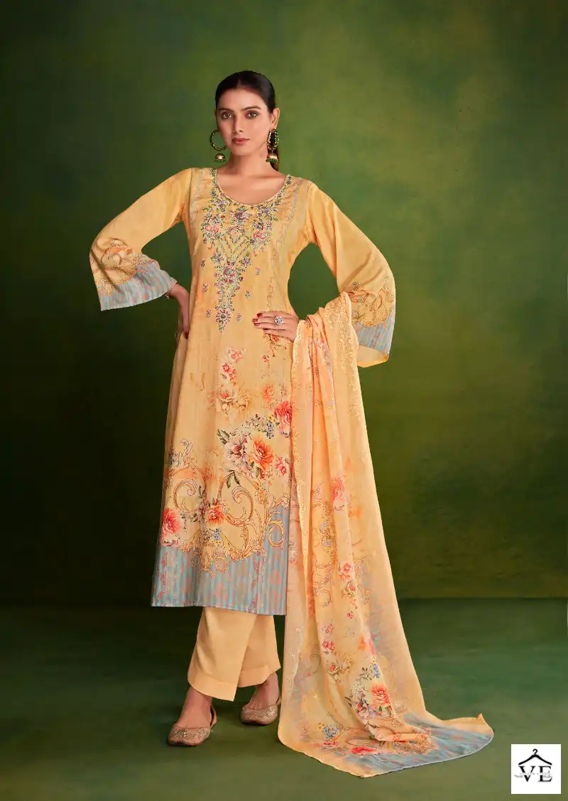 Alok Suits Mehfuza 100% Pure Cotton Wholesale Salwar Suit Catalog — Wholesale Salwar Suits, MPA wholesale from Surat - Gallery Image 7