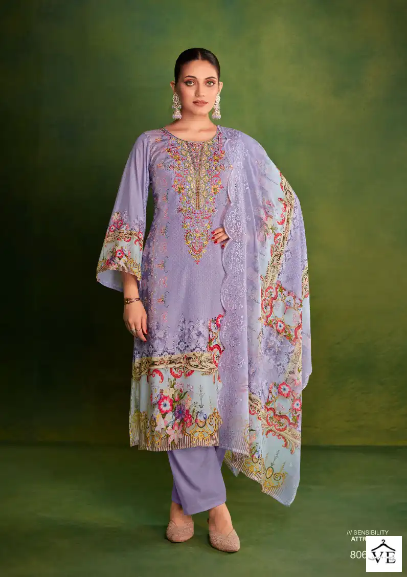 Alok Suits Mehfuza 100% Pure Cotton Wholesale Salwar Suit Catalog — Wholesale Salwar Suits, MPA wholesale from Surat - Gallery Image 8