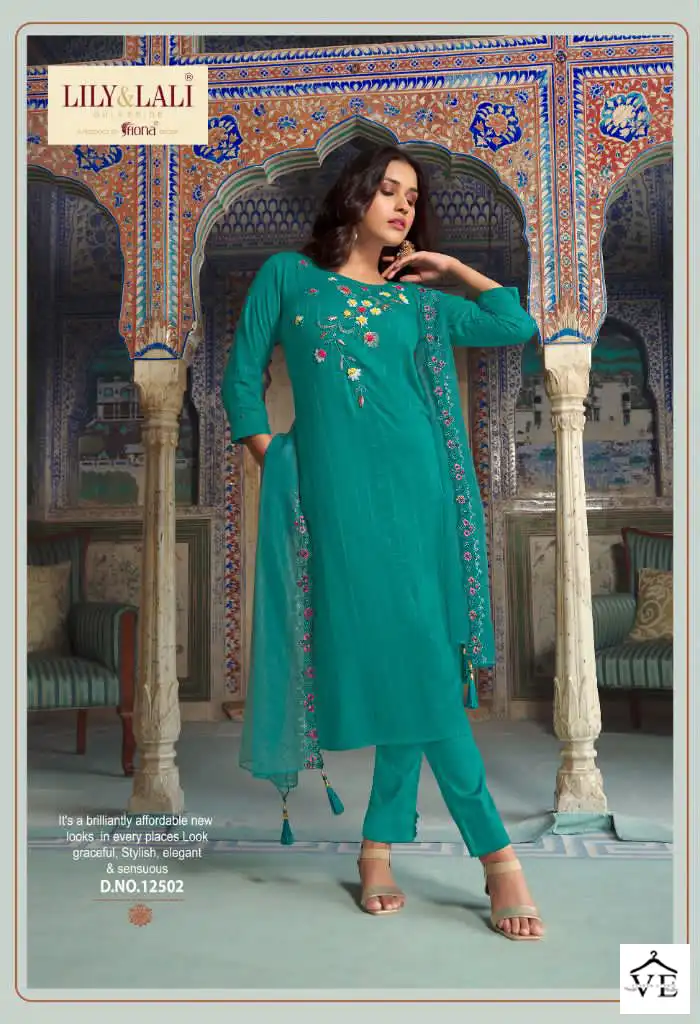 Lily &amp; Lali Metro Fusion Fancy Viscose Wholesale Readymade Suits Catalog — Wholesale Salwar Suits, Lily &amp; Lali wholesale from Surat — view 4
