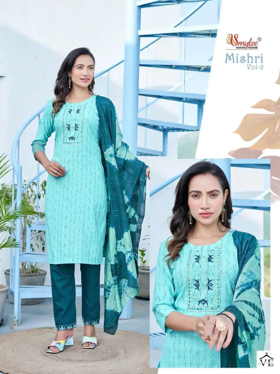 Rung Mishri Vol 2 Bombay Wiving Valvet Rayon Wholesale Readymade Salwar Suit Catalog — Wholesale Salwar Suits, MPA wholesale from Surat - Gallery Image 2