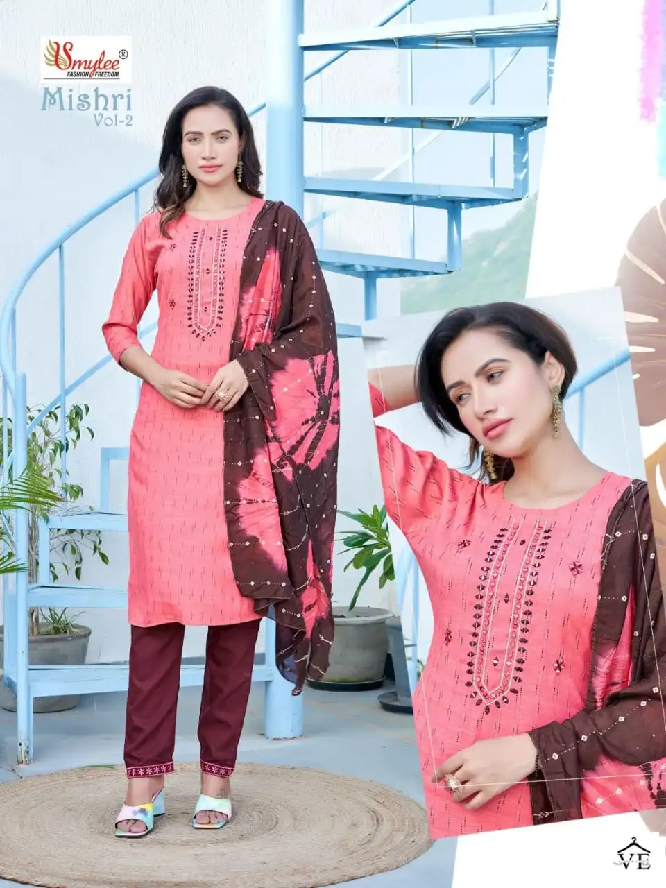Rung Mishri Vol 2 Bombay Wiving Valvet Rayon Wholesale Readymade Salwar Suit Catalog — Wholesale Salwar Suits, MPA wholesale from Surat - Gallery Image 3