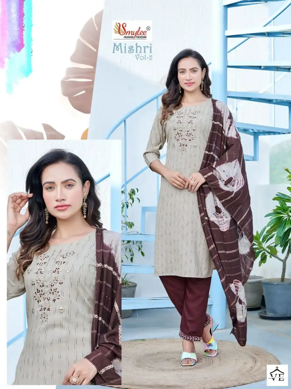Rung Mishri Vol 2 Bombay Wiving Valvet Rayon Wholesale Readymade Salwar Suit Catalog — Wholesale Salwar Suits, MPA wholesale from Surat - Gallery Image 6